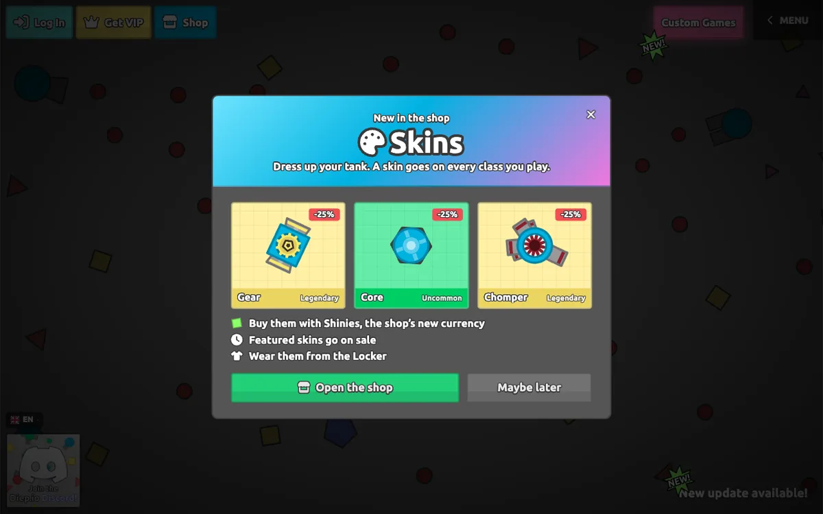 diep.io as it appears in the browser