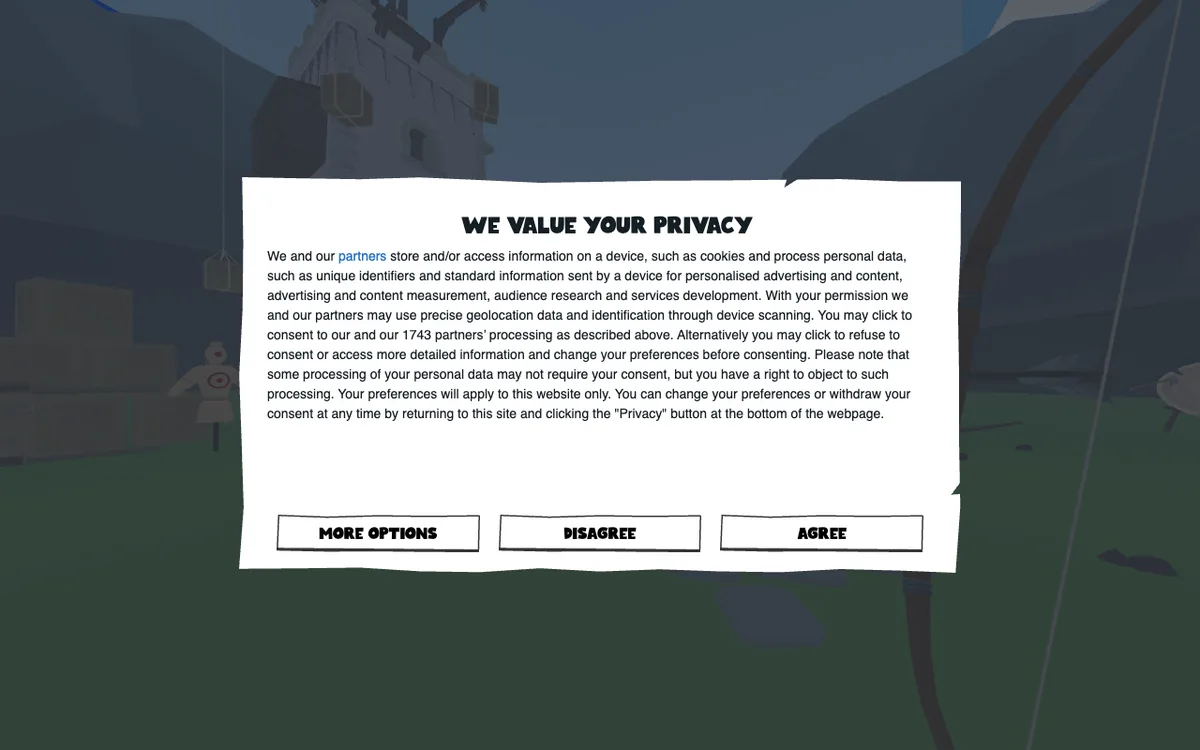 Narrow One as it appears in the browser